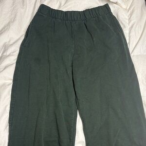 Brandy Melville Olive Green Ribbed Pants